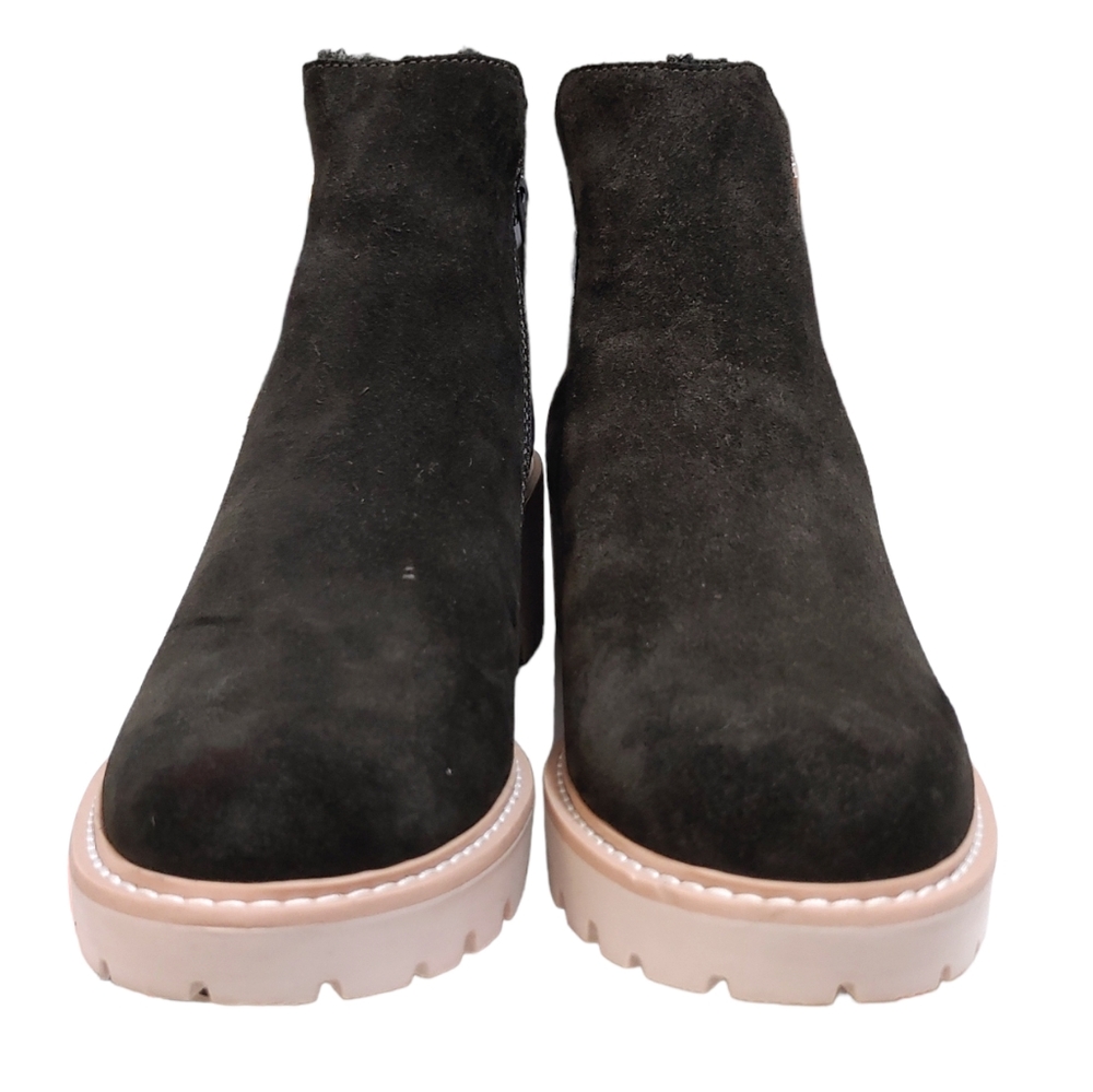 Dolce Vita Hollyn Black Suede Alligator Heel Ankle Booties Women's Size 8.5 - Picture 5 of 8